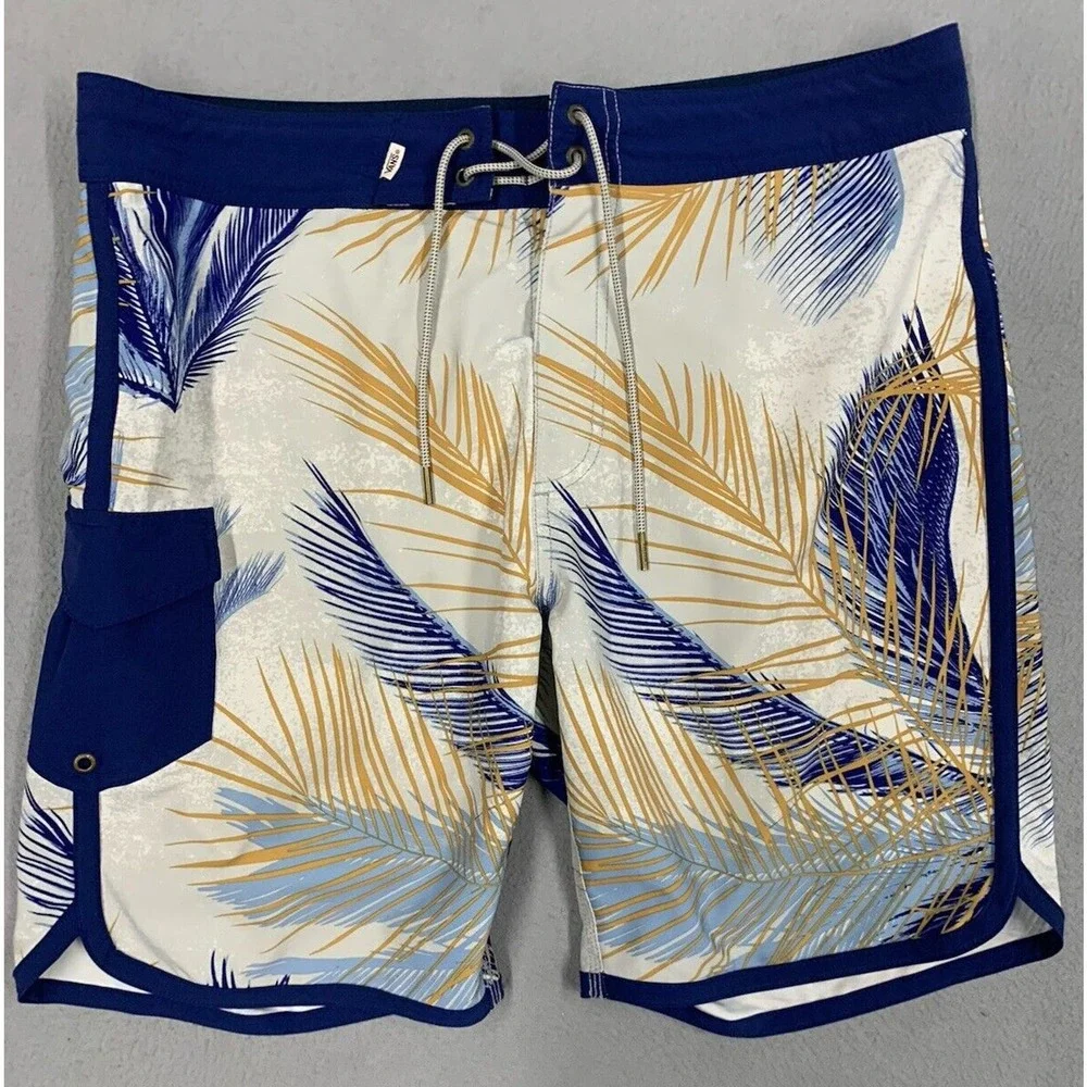Vans Shorts Men’s Size 34 Tropical Print Boardshorts Swimwear Trunks‎